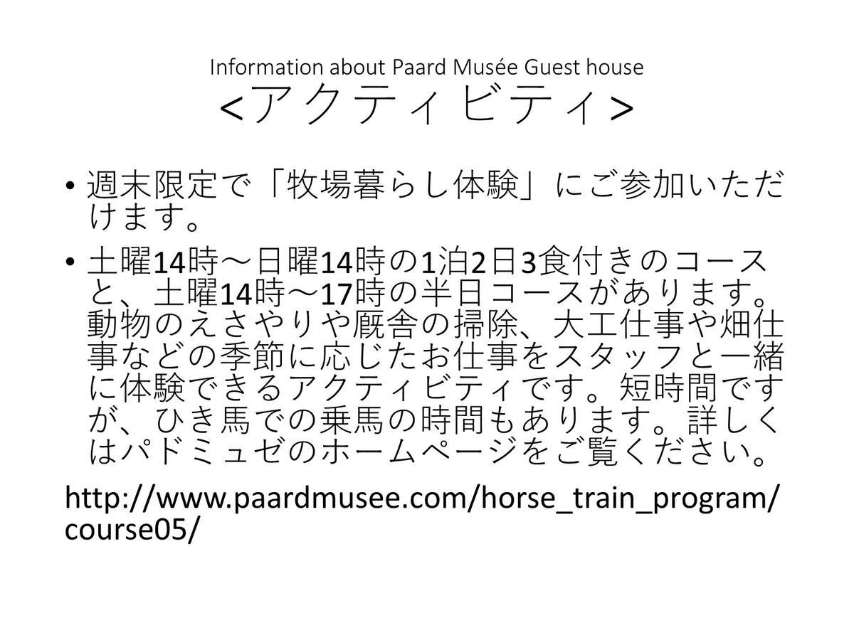 Paard Musee Guest House Nanae Buitenkant foto
